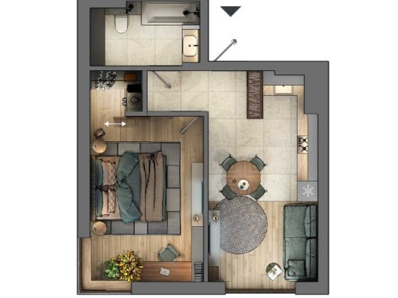 Продаж 1кім. квартири 43м2 ЖК "7Я" Счастливое