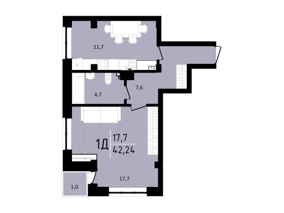 1-к квартира під Києвом. Счастливое