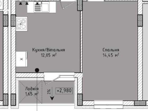 Продаж 1 кімн.квартири Солонка