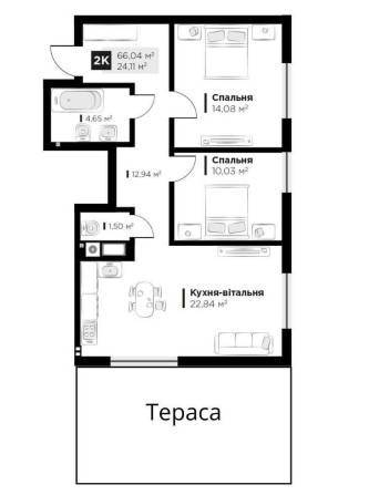 Продаж 2-кім. квартири з терасою в ЖК FEEL HOUSE з розпочатим ремонтом - фото 1