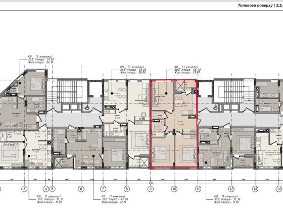 Трикімнатна квартира у Городку Городок