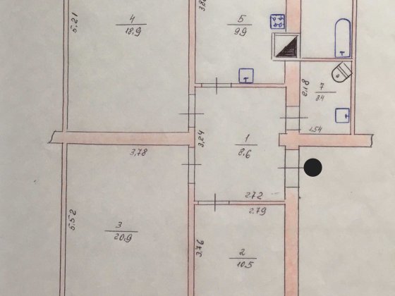 Продам 3-х кімнатну квартиру. Подільськ, військове містечко.