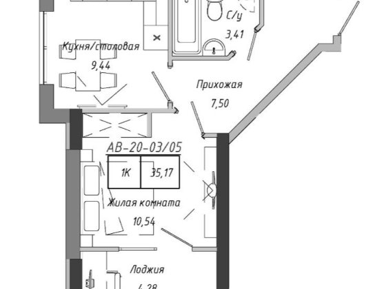 Артвиль 33м² квартира срочно Авангард