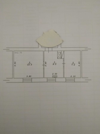Продається невелика  двокімнатна  квартира в районі базару - фото 1