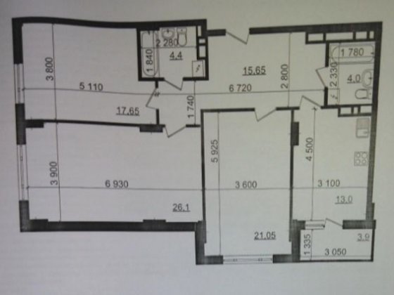 ЖК ПРОЛИСОК 3Х комнатная Кулиничи