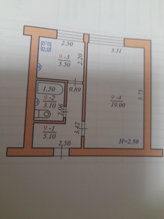 Однокімнатна 33м.кв. парковий проїзд 10а - фото 1