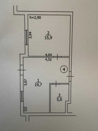 1-кімн. квартира з зем.ділянкою, м. Бориспіль вул Шевченка, 38.000 EUR - фото 1
