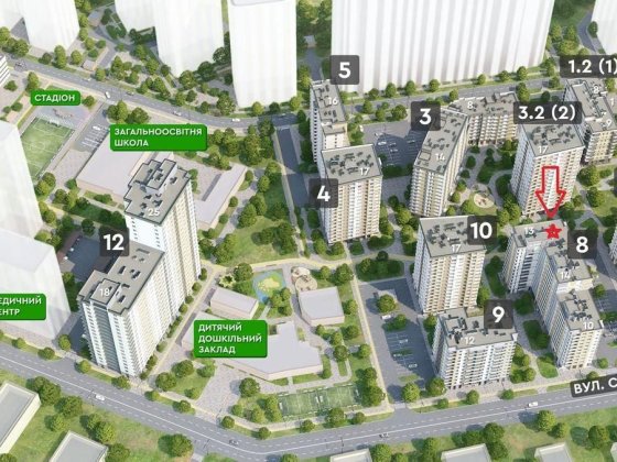 Продам 1-кімнатну квартиру 51кв.м. в ЖК «Krona Park 2», Бровари. DM Бровары