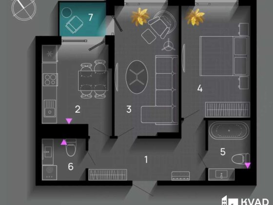 Двокімнатна з шикарним планування в ЖК SkyGarden Ивано-Франковск