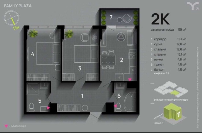 Продам 2кім квартиру в центрі міста! - фото 1
