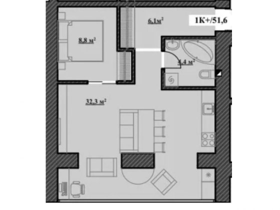 Велика однокімнатна квартира за вигідною ціною|розтермінувааня Івано-Франківськ
