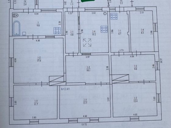 2-кімнатна квартира в будинку на 3 власників