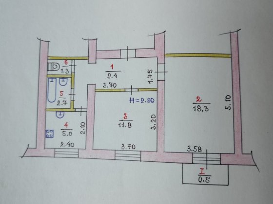 Квартира, 2 кімнати , Суха Балка Кривой Рог