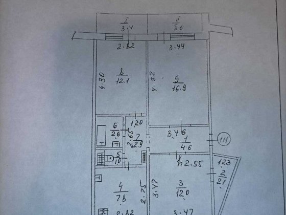Продам 3-кімнатну квартиру  Харківська 44 Суми