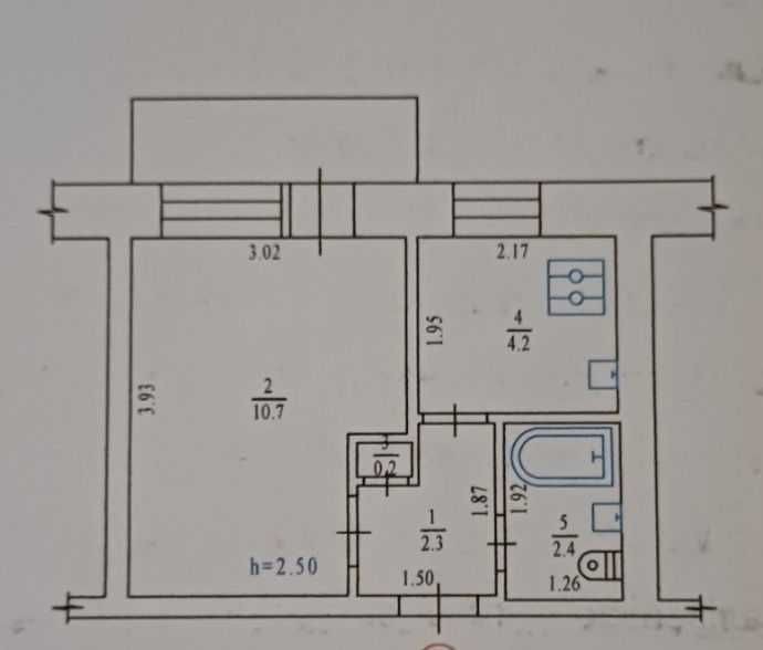 Продають  1 кімнатнy  квартирy  біля  ринкy  Мотель - фото 1