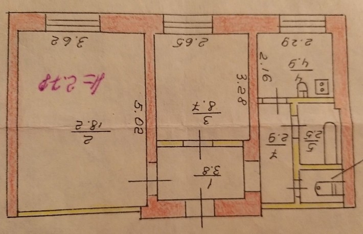 Двухкомнатная сталинка - фото 1