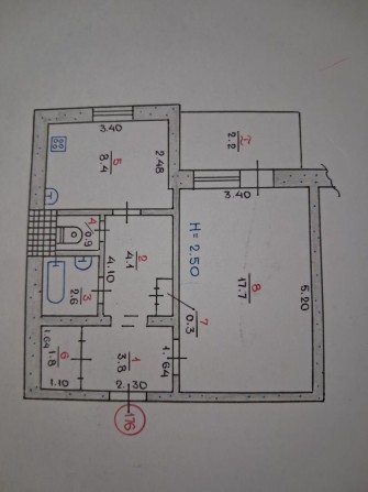 Продам  1 но комнатную квартиру джержинке общая площадь 42кв - фото 1