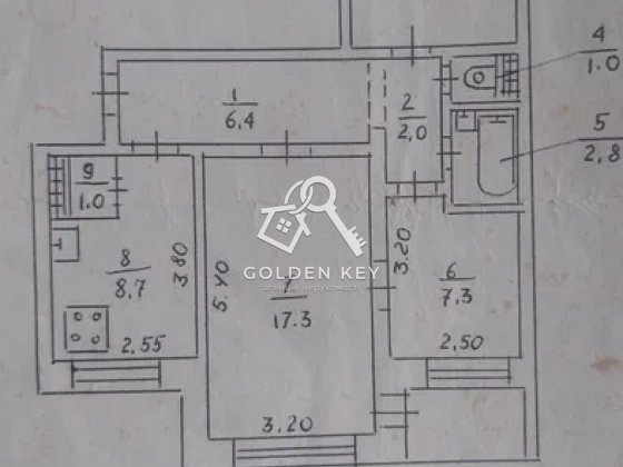 3-кімнатна квартира під ремонт на Вечірньому Кривой Рог