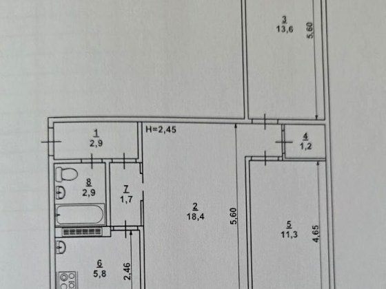 3 кімнатна квартира Тернівский район, Терещенка 24 Кривой Рог