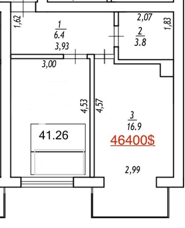 Продаж 1 кімнатної квартири в новобудові - фото 1