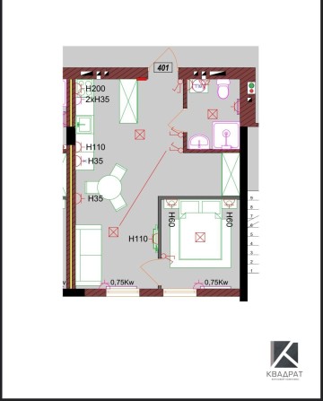 Продаж 1.кім.квартири Жк.Квадрат - фото 1