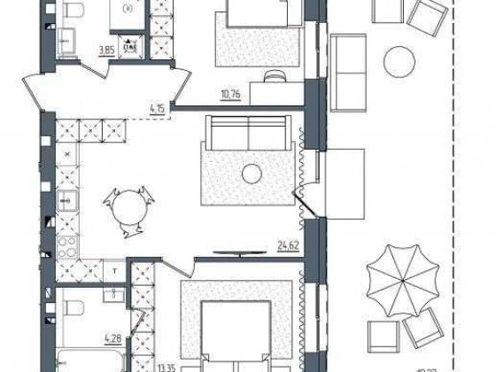 Продам двокімнатну квартиру з патіо ділянкою. Ровно