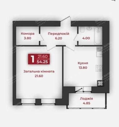 Готова 1-к квартира, зданий будинок, оформлення 2%! - фото 1