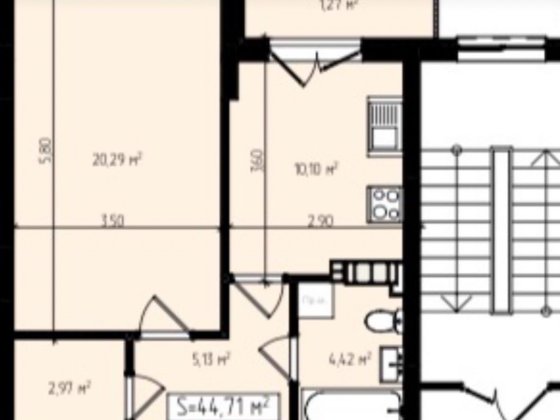 Продаж 1 кімнатна Мала Прага Ужгород