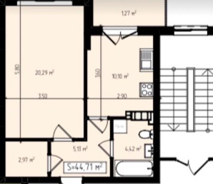 Продаж 1 кімнатна Мала Прага - фото 1