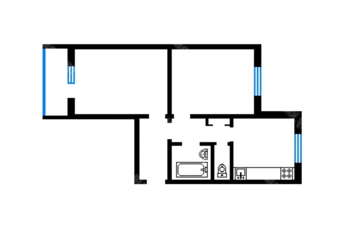 Двокімнатна квартира по вул. Хорольська 8/4 - фото 1