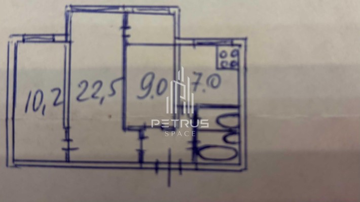 3к (57,8 кв.м) Лісовий пр-т 4-а під ремонт. - фото 1