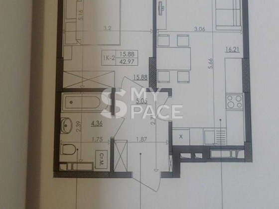 ЖК Svitlo Park, 1к. 43м.кв., Видубичі, Печерськ, Наддіпрянське шосе 2а Киев