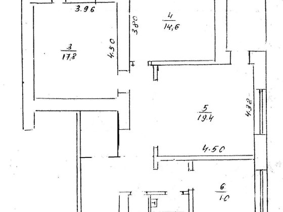 Трикімнатна квартира Пастерівська- Центр, схили Дніпра, 89 кв.м, цегла Черкаси
