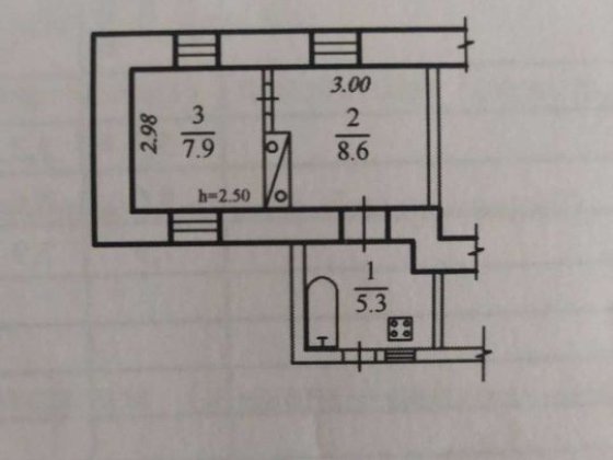 Двокімнатна квартира Днепр