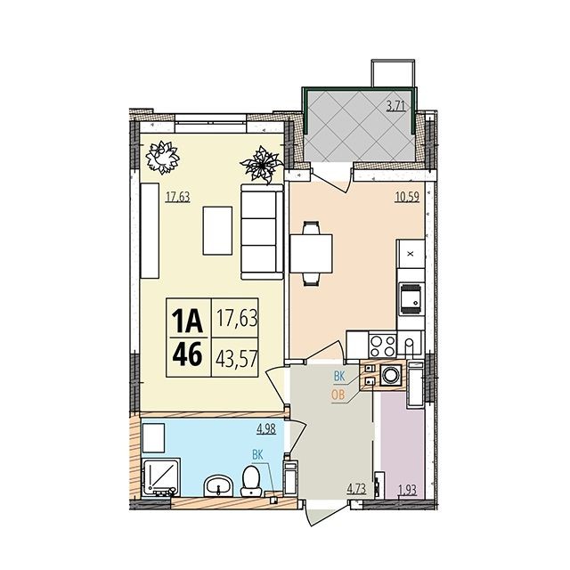 Продам однокімнатну квартиру в новобудові - фото 1