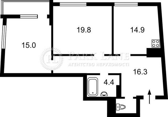 2к Новий  ЖК Паркове місто, Вишгородська, 45Г Парк Озеро Вітряні гори - фото 1
