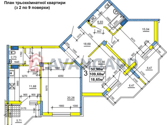 Суперакція! 3-кім. квартира по 650 у.о. за м2. Центр! є-Оселя! Черкаси