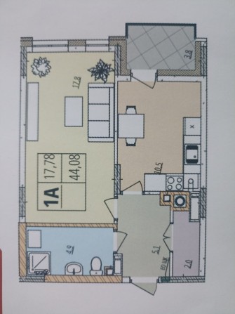 1 кімнатна квартира - фото 1