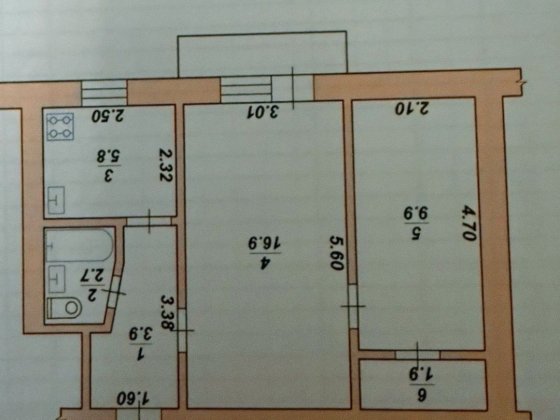 Продається 2х кімнатна квартира в цегляному будиноку Житомир