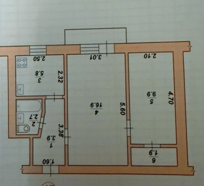 Продається 2х кімнатна квартира в цегляному будиноку - фото 1