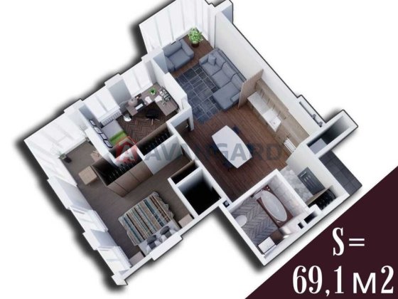 Продаж шикарної квартири 70 кв. Запоріжжя