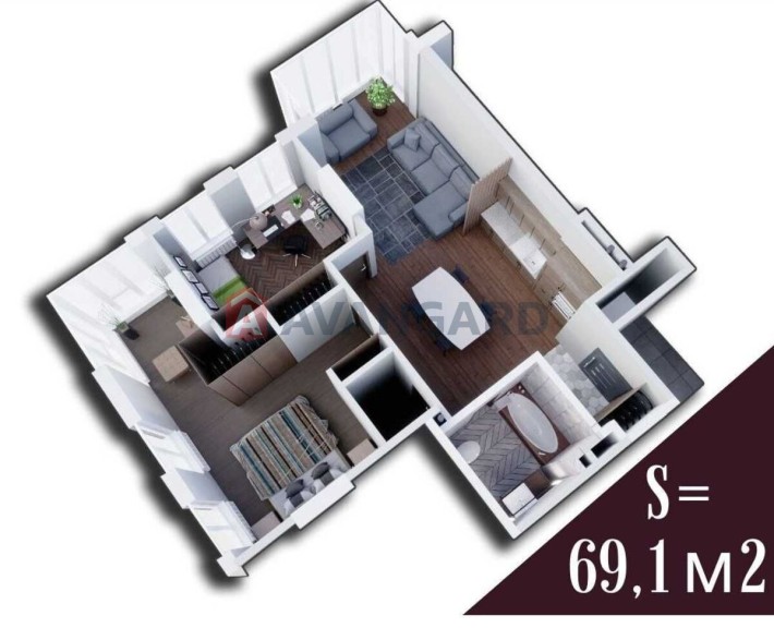 Продаж шикарної квартири 70 кв. - фото 1