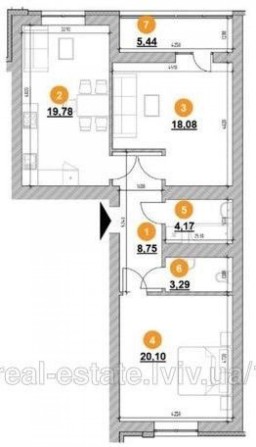 Продаж 2к квартири в ЖК Шенген, вул. Залізнична, бічна Шевченка 79м2 - фото 1