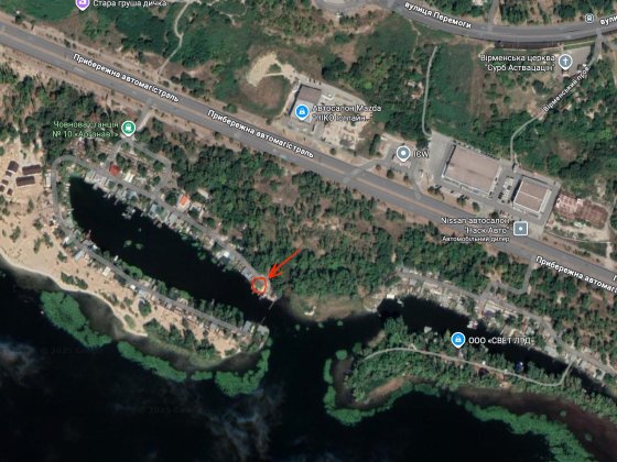 Продам елінг (причал, бокс) на набережній навпроти автосалону Mazda