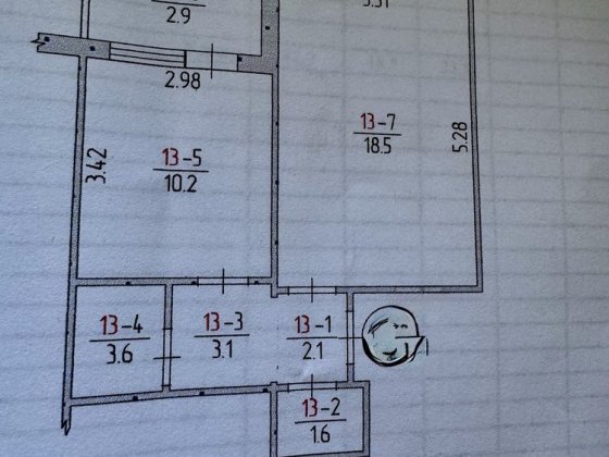 Продаю 1 комнатную Большую квартиру В Октябрском/Водолей‼️ Миколаїв