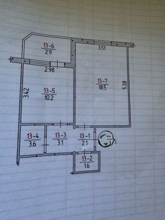 Продаю 1 комнатную Большую квартиру В Октябрском/Водолей‼️ - фото 1