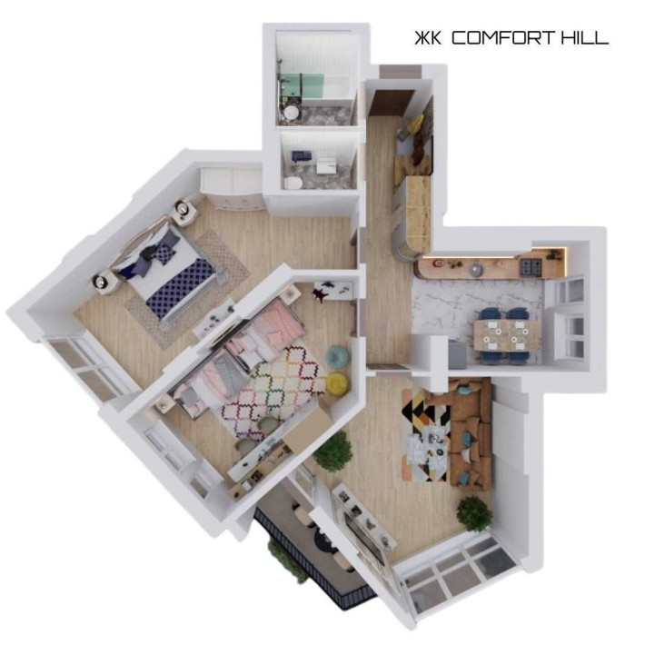 Продаж 3 кім.квартири 101,1 м.кв від ЗАБУДОВНИКА ЖК Comfort Hill - фото 1