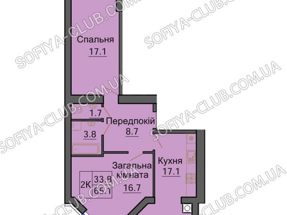 2-кімнатна 65 м2 ‼️Розстрочка ЖК Софія Клубний! Софиевская Борщаговка