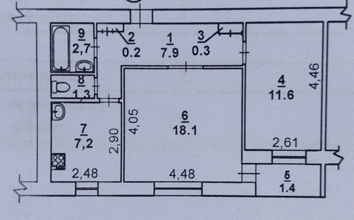 Срочно! Продам просторную 2х комнатную квартиру - фото 1