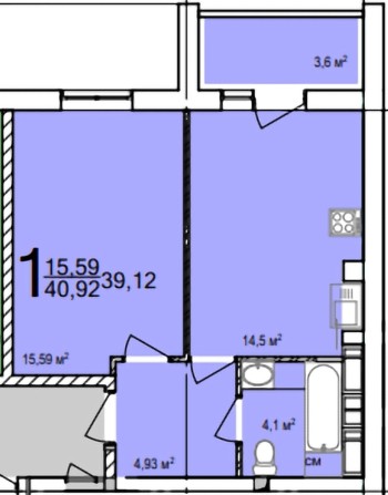 Впервые! Продам 1 ком квартиру новострой ЖК Птичкв Барвбашова 14L - фото 1